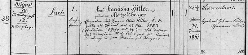 Datei:Totenbuch Franciska Hitler auszug.jpg